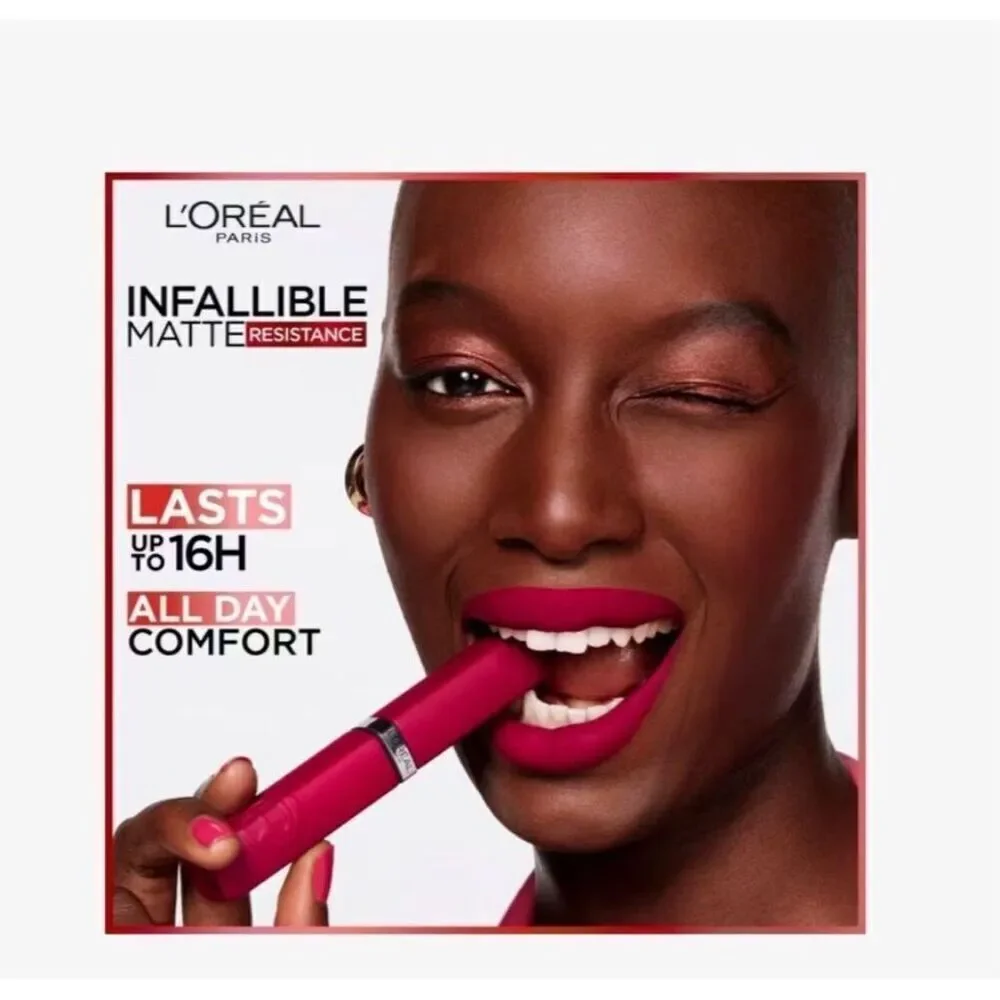 New L'Oréal Lipstick Red 420 Le Rouge Paris Infalible Matte Resistance 2 Lipstic